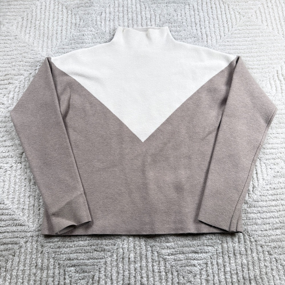 Cynthia Rowley Sweater Women XS Chevron Geometric Colorblock 
Soft Quiet Luxury